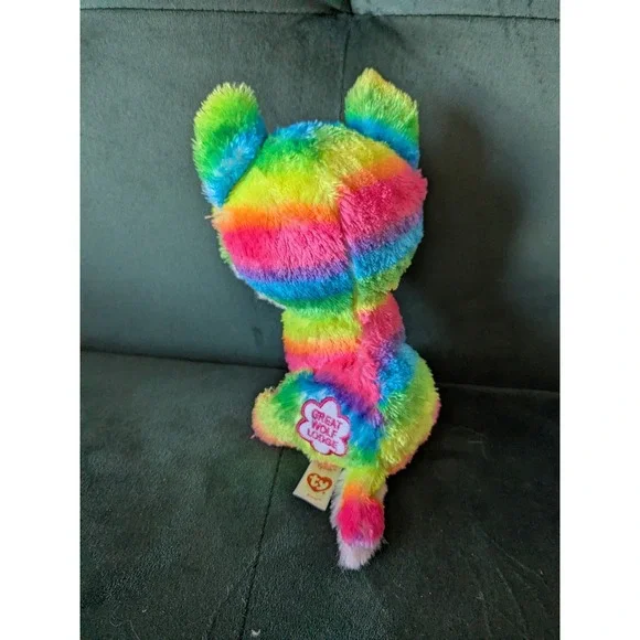 TY Beanie Boos River Great Wolf Lodge Exclusive Rainbow 6'' - Picture 3 of 5